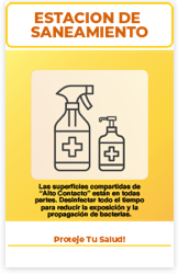 Sanitization station - Spanish