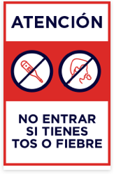 No Entry with symptoms - spanish