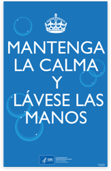 Keep calm and wash your hands - Spanish