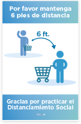 Social distance grocery store - Spanish