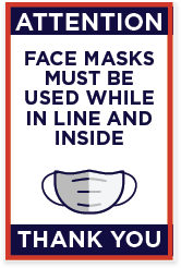Face Masks Must Be                        Used Inside