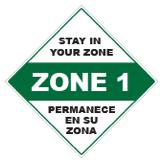 ZONE 1 Sign