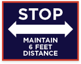 Stop Maintain 6 ft. Distance