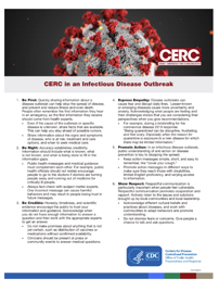 CERC infectious disease outbreak