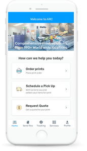 The ARC Print app connects you to ARC’s 190+ print locations through the United States