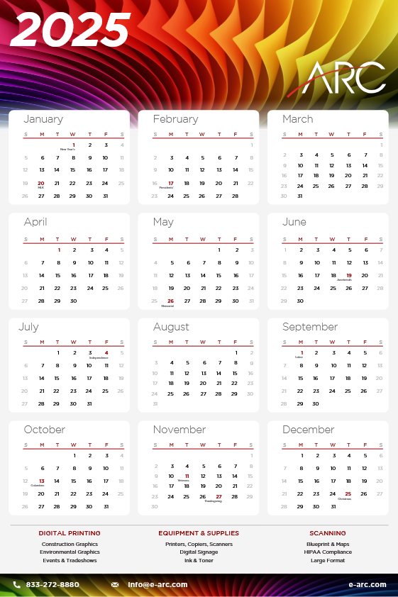 2025 Calendar Preview