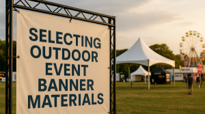 ARC Document Solutions outdoor event banner material selection