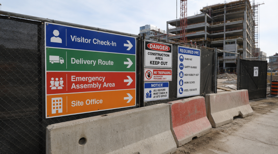 Construction Site Safety Directional Graphics Guide
