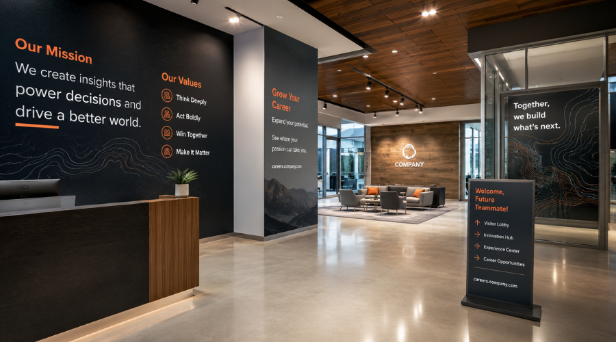 Large Format Visuals for Modern Employer Branding