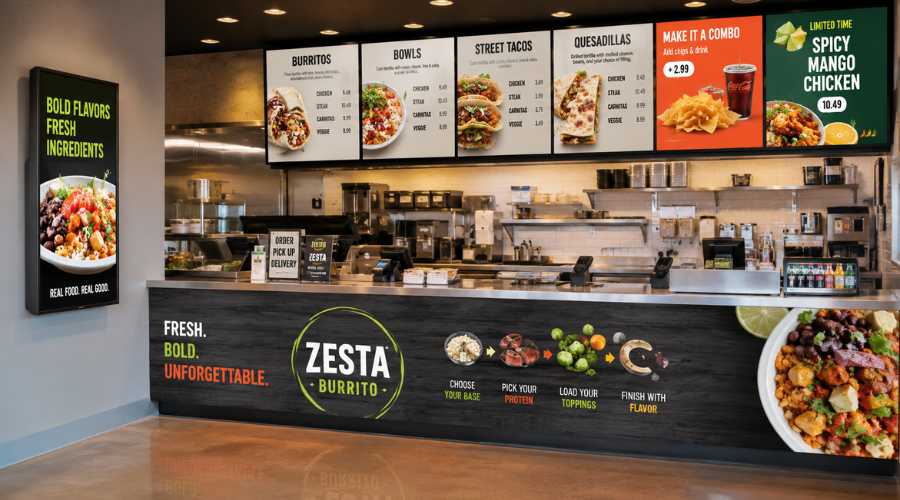 QSR Branding: Menu Boards & Counter Graphics