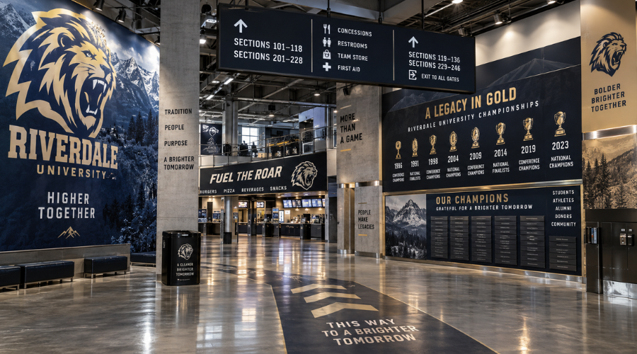Large Format Printing University Athletics Stadium Solutions