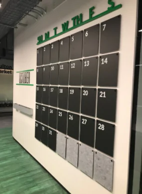 calendar wall design element