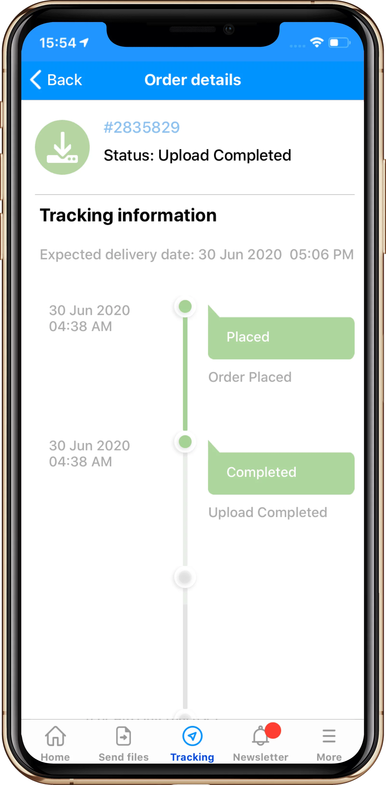 Get real-time order updates