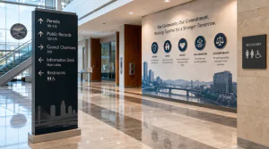 ARC Document Solutions donor recognition wall graphics plaques
