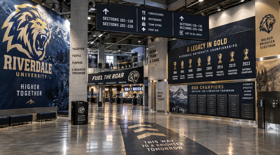 Large Format Printing University Athletics Stadium Solutions